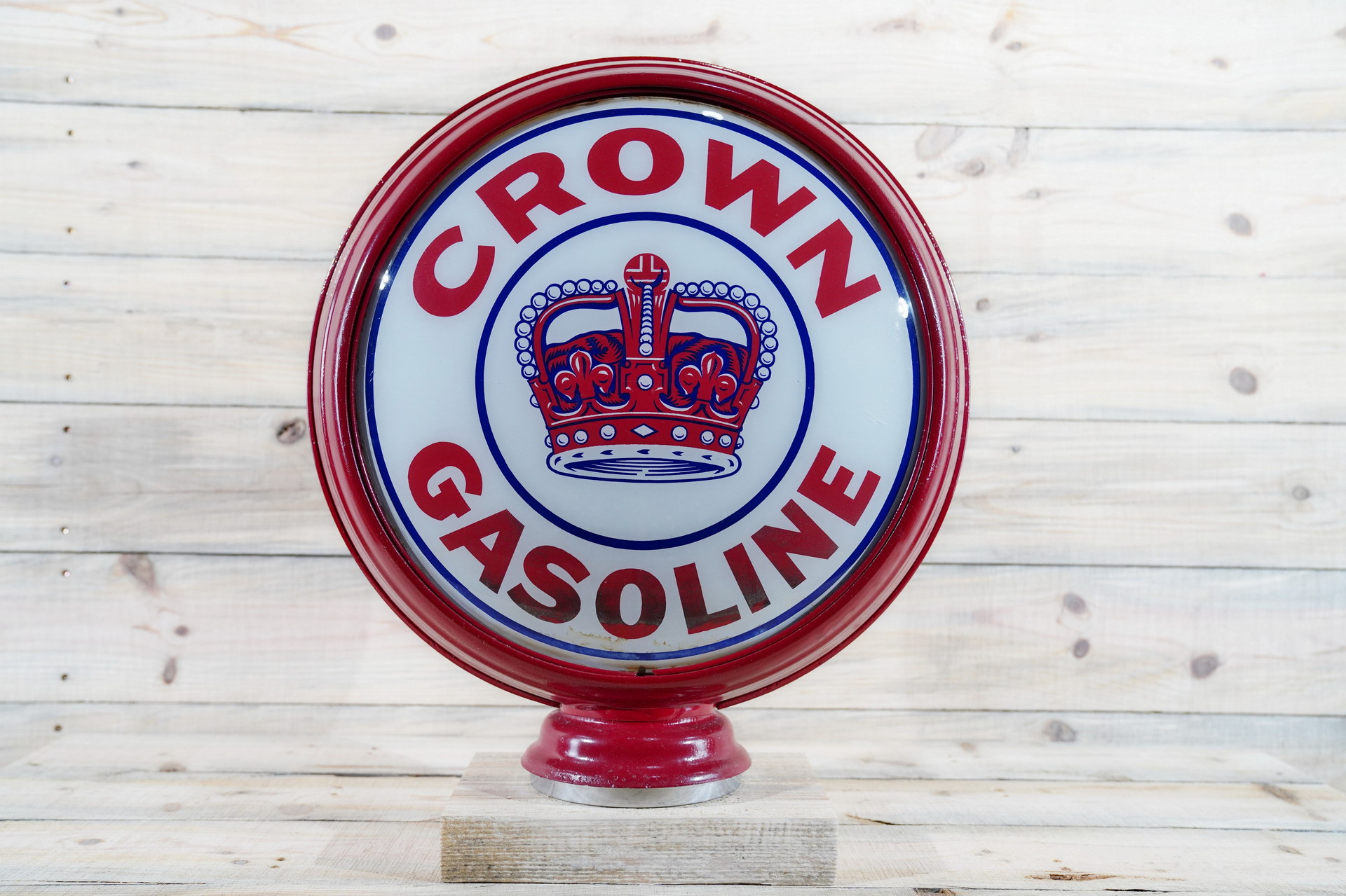 Crown Gasoline Gas Pump Globe
